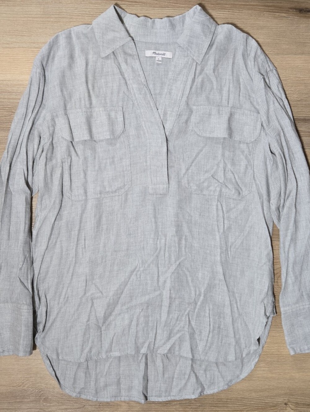 Madewell Light Gray Tunic Shirt